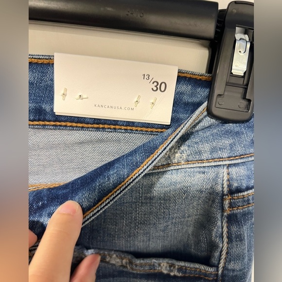 New NWT KanCan jeans distressed 13/30 high rise  ankle skinny - Picture 9 of 12